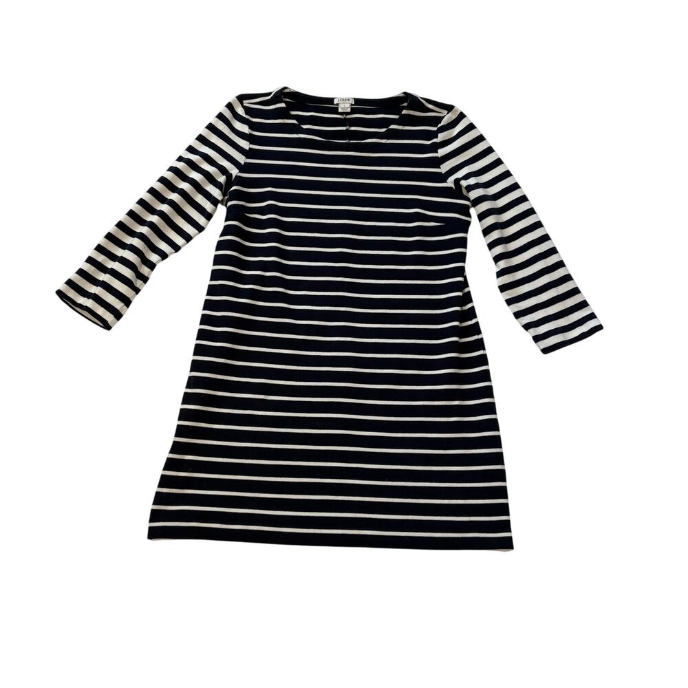 J.Crew 3/4 Sleeve Shift Dress - Striped - Short/Mini - Size Small - Like New